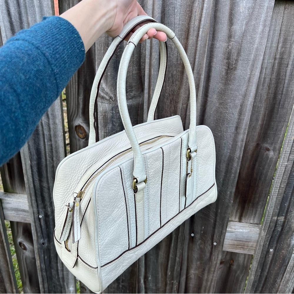Vintage Coach Large Hamilton Pebbled Leather Satchel